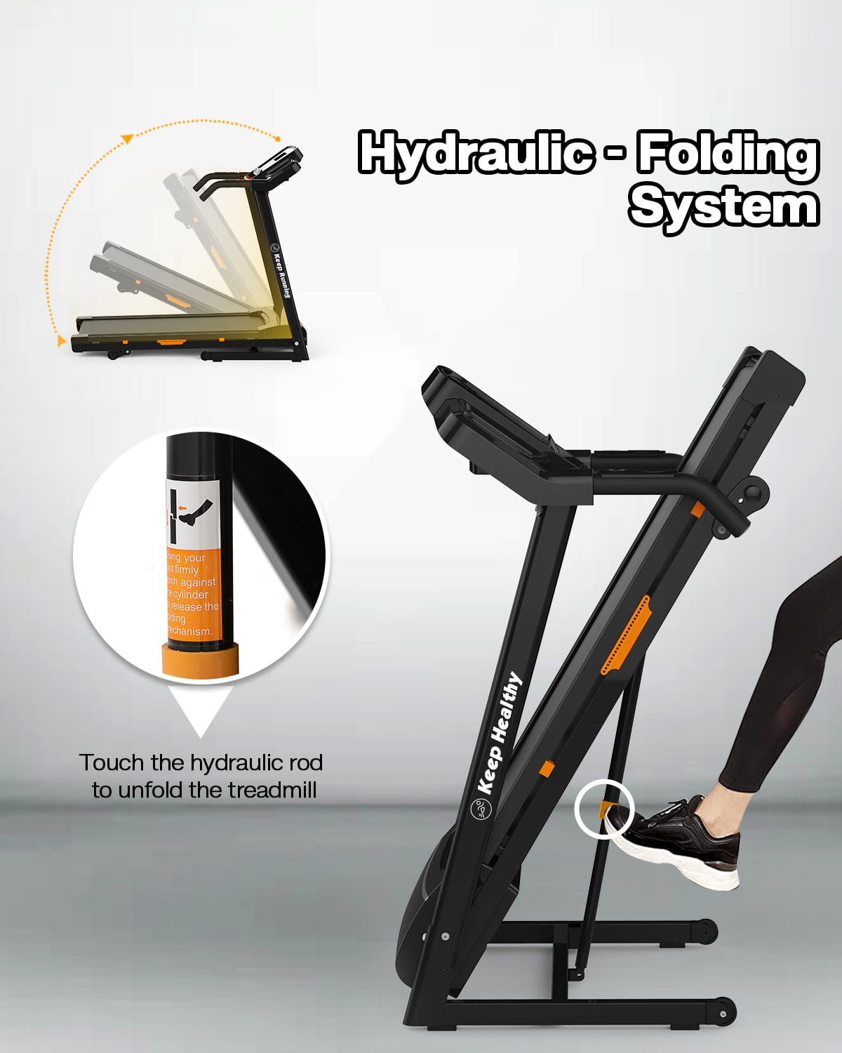 FYC Folding Treadmill for Home with Incline / Bluetooth, 3.5HP 330lb Weight Capacity Portable Electric Treadmill for Home Gym Exercise Running Walking Easy Assembly Green