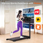 Foldable Treadmill with Handles Treadmills for Home Small Spaces 2.5HP Folding Treadmills Walking Pad Treadmill with Handle Bar Quiet Walking Machine, 300LBS Capacity, Portable Small Home Gym (Black)