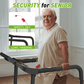 FYC Foldable Treadmill for Senior, 2 in 1 Folding Exercise Treadmill with Long Handrail, 300 lbs Capacity 0.5-6 MPH