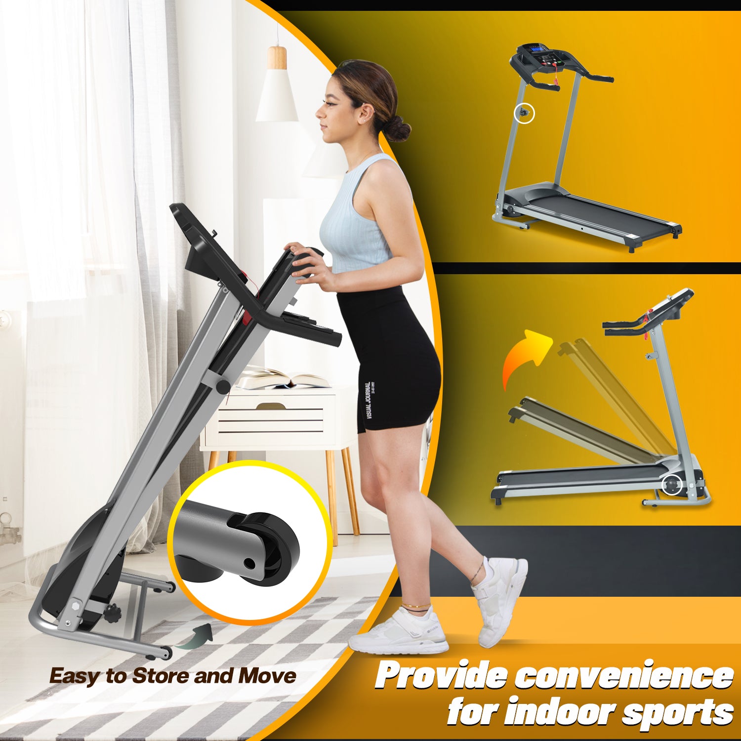 Treadmill with vibration online belt